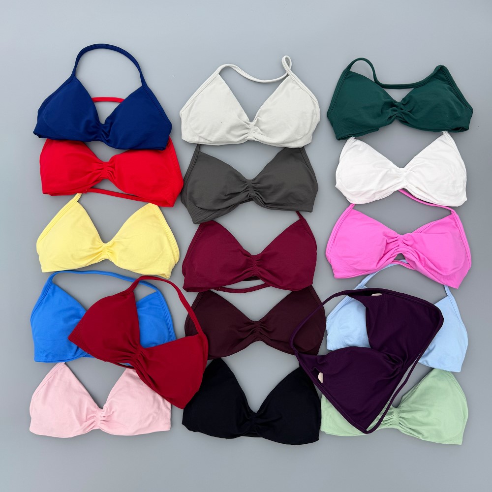 Plunge Bra Push Up - 스트랩 브라 짐 탑 여성용 하이
