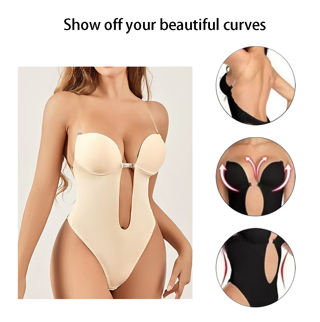 미끄럼 방지 접착식 백리스 바디 쉐이퍼 브라 U 플런지 - Plunge Bra Push Up 리뷰 및 가격